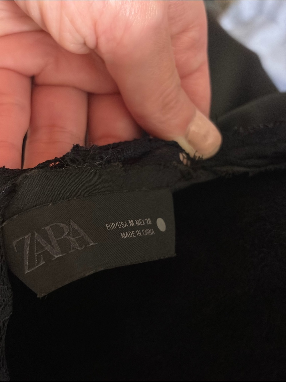 ZARA NEW WOMAN HALTER ASYMMETRIC ZW COLL. SATIN LACE DRESS BLACK 5919/201/800 - Picture 13 of 16